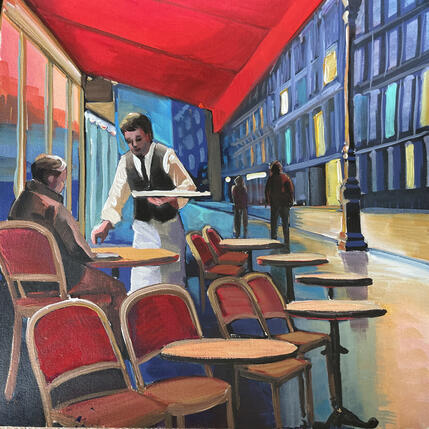 Painting Sous le store rouge by Alice Roy | Painting
