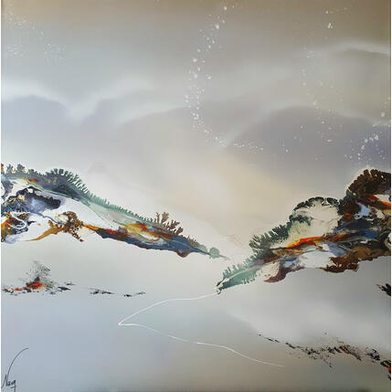 Peinture 910 par Naen | Tableau Abstrait Acrylique, Encre