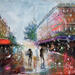 Painting La vie à Paris by Solveiga | Painting Figurative Urban Acrylic