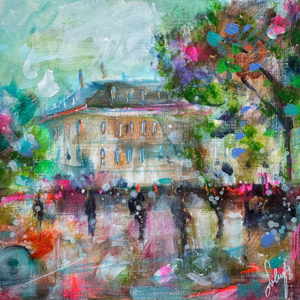 Peinture Journée au parc par Solveiga | Tableau