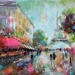 Peinture Beautiful Paris par Solveiga | Tableau Figuratif Urbain Acrylique