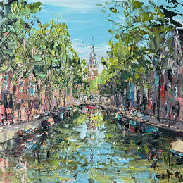 Peinture color and motion par Rodrigues Bené | Tableau Figuratif Acrylique Urbain