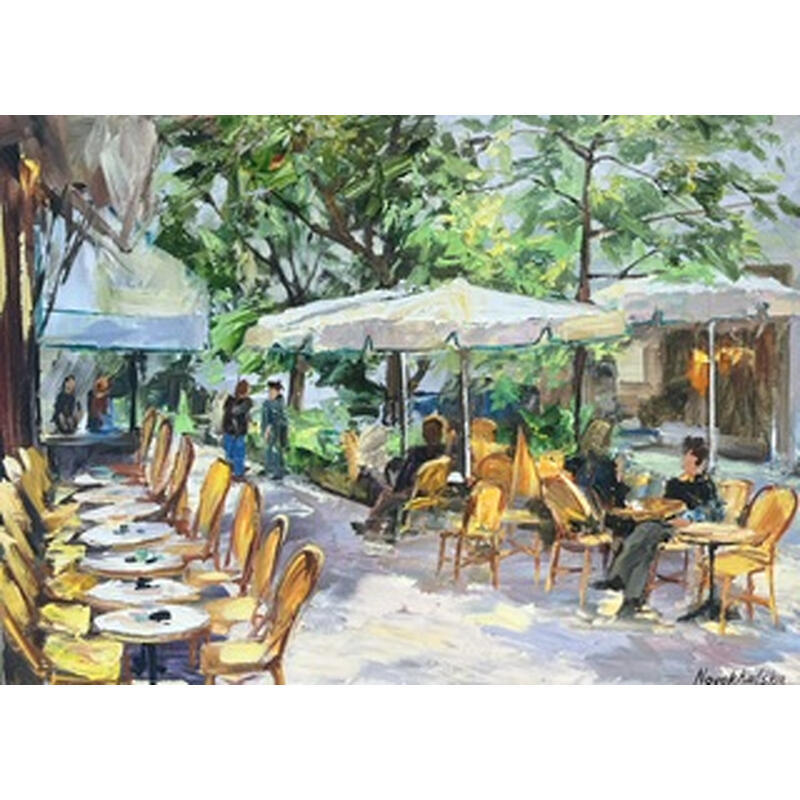 Gemälde Terrasse ensoleillée von Novokhatska Olga | Gemälde