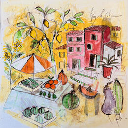 Gemälde Marché de provence von Colombo Cécile | Gemälde