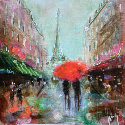 Peinture Rue de commerce  par Solveiga | Tableau  Acrylique