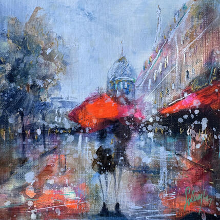 Peinture Winter in Paris  par Solveiga | Tableau  Acrylique