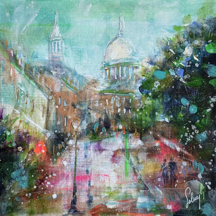 Peinture Montmartre moment  par Solveiga | Tableau  Acrylique