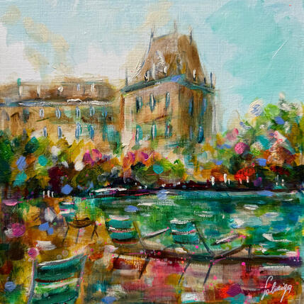 Peinture Tuileries  par Solveiga | Tableau  Acrylique