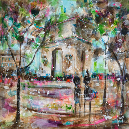 Peinture Tempête de printemps  par Solveiga | Tableau  Acrylique