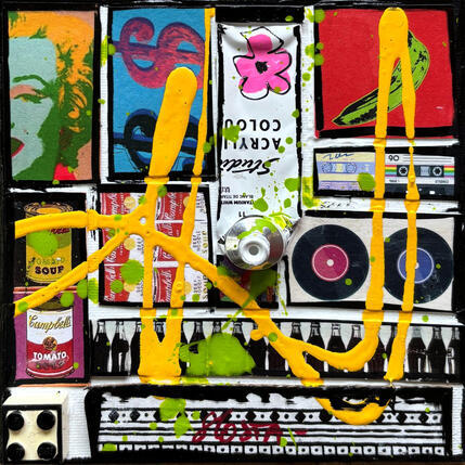 Peinture Tribute to Warhol (Marylin) par Costa Sophie | Tableau