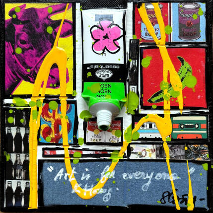 Peinture Tribute to Warhol (cow) par Costa Sophie | Tableau