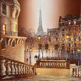 Painting Paris en lumière by Dessapt Alan | Painting