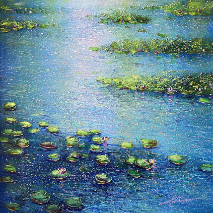 Painting L'étang en silence by Dessapt Alan | Painting