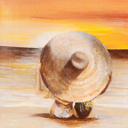 Gemälde Soleil couchant von Sie Evelyne | Gemälde Figurativ Acryl Alltagsszenen