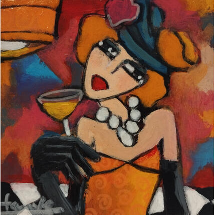 Painting Ton regard by Fauve | Painting Figurative Acrylic, Oil Life style