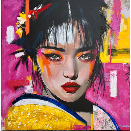 Painting Yoko by Novarino Fabien | Painting Pop-art Pop icons