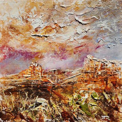 Painting Courthouse Butte and Bell Rock Sedona 1 by Reymond Pierre | Painting Figurative Oil Landscapes