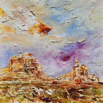 Painting Courthouse Butte and Bell Rock Sedona 4 by Reymond Pierre | Painting Figurative Oil Landscapes