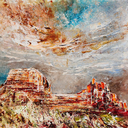 Painting F4 - Courthouse Butte and Bell Rock Sedona 1 by Reymond Pierre | Painting Figurative Oil Landscapes