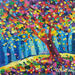 Peinture Fall Symphony par Georgieva Vanya | Tableau Figuratif Paysages Huile