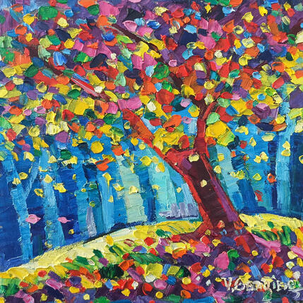 Peinture Fall Symphony  par Georgieva Vanya | Tableau Figuratif Huile Paysages