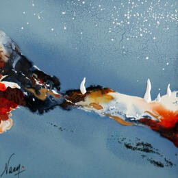 Peinture C2274 par Naen | Tableau Abstrait Acrylique, Encre