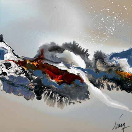 Painting C4100 by Naen | Painting Abstract Acrylic, Ink Pop icons