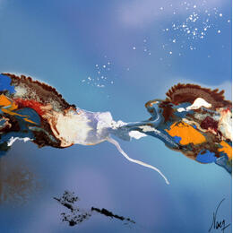 Painting C3884 by Naen | Painting Abstract Acrylic, Ink