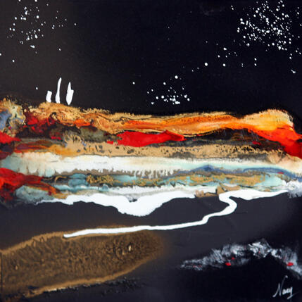 Painting C2580 by Naen | Painting Abstract Acrylic, Ink