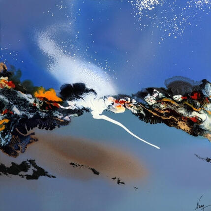 Painting C3958 by Naen | Painting Abstract Acrylic, Ink