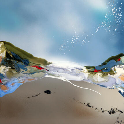 Painting C3888 by Naen | Painting Abstract Acrylic, Ink