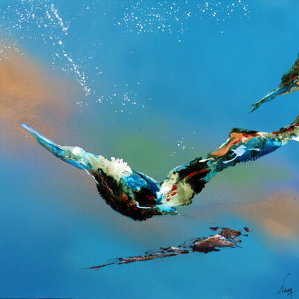 Painting C2301 by Naen | Painting Abstract Acrylic, Ink