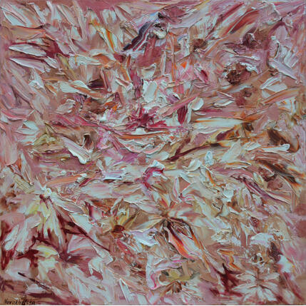 Painting Fleurs Abstraites by Novokhatska Olga | Painting Figurative Acrylic, Oil Urban