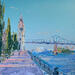 Painting quiet morning by Rodrigues Bené | Painting Figurative Urban Acrylic