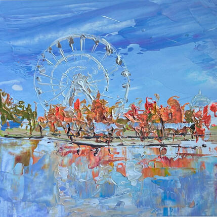 Painting october whispers by Rodrigues Bené | Painting Figurative Acrylic Urban