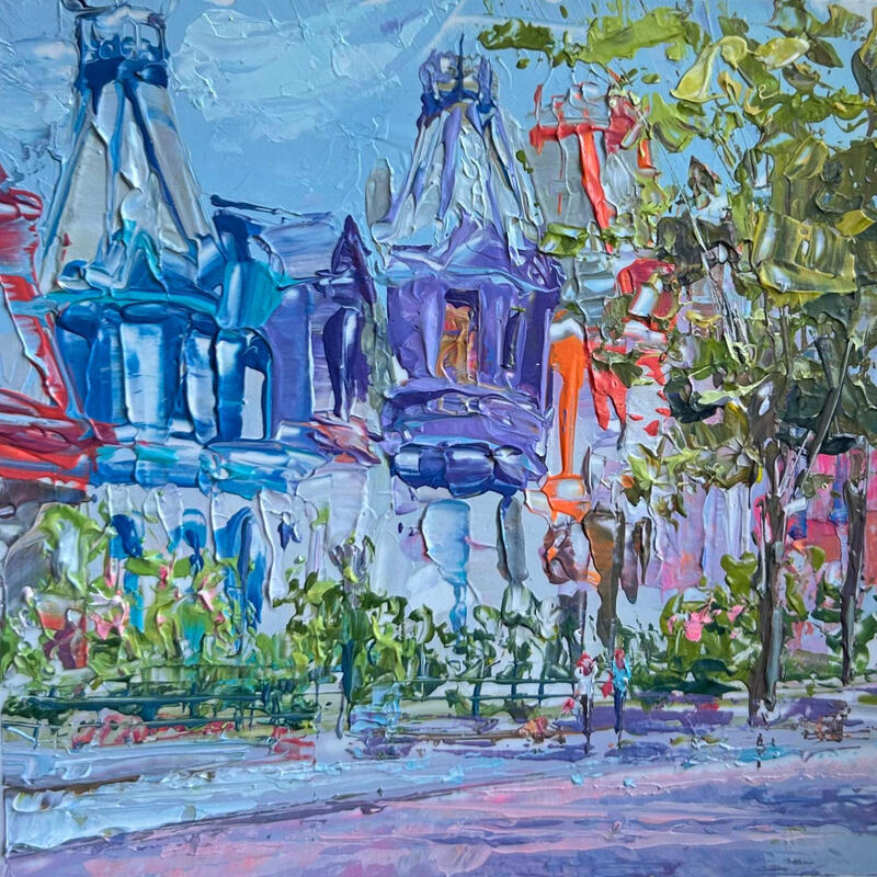 Painting beautiful life by Rodrigues Bené | Painting Figurative Urban Acrylic
