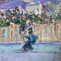 Peinture jazz in the night par Rodrigues Bené | Tableau Figuratif Acrylique Urbain
