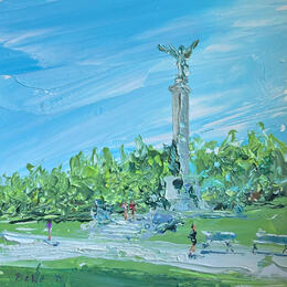 Painting afternoon stroll by Rodrigues Bené | Painting Figurative Acrylic Pop icons, Urban