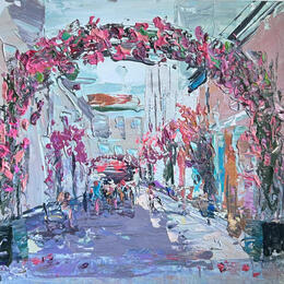 Painting flower party by Rodrigues Bené | Painting