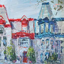 Painting echoes between windows by Rodrigues Bené | Painting