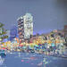 Painting midnight cafés by Rodrigues Bené | Painting Figurative Urban Acrylic