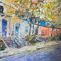 Painting urban warmth by Rodrigues Bené | Painting