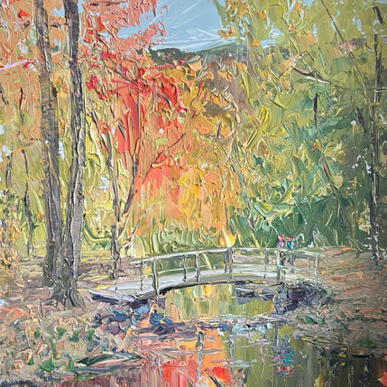 Painting songs of the falling leaves by Rodrigues Bené | Painting Figurative Acrylic Urban