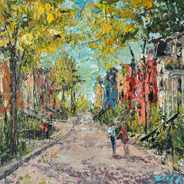 Peinture the art of wandering par Rodrigues Bené | Tableau Figuratif Acrylique Urbain