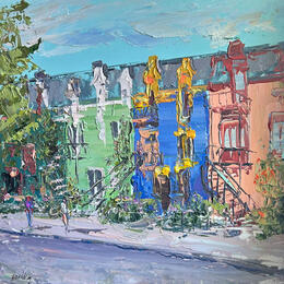 Painting next door neighbor by Rodrigues Bené | Painting Figurative Acrylic Urban