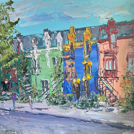 Painting next door neighbor by Rodrigues Bené | Painting Figurative Acrylic Urban