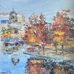Painting Autumn dreams in Montreal by Rodrigues Bené | Painting