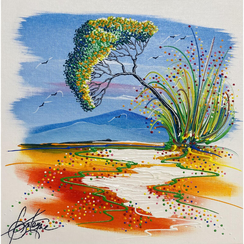 Painting Chemin de joie by Fonteyne David | Painting Figurative Acrylic