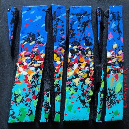 Painting Bc7 prairie multi by Langeron Luc | Painting Subject matter Acrylic, Resin, Wood
