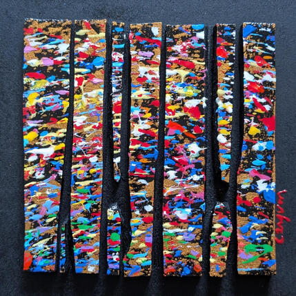 Pintura Bc8 touche or bleu rouge por Langeron Luc | Pintura